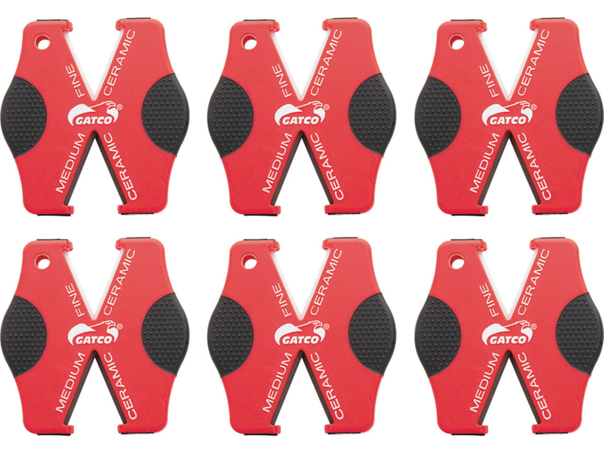 Gatco Sharpeners Super Micro X Pack of Six Red ABS handle 6224P
