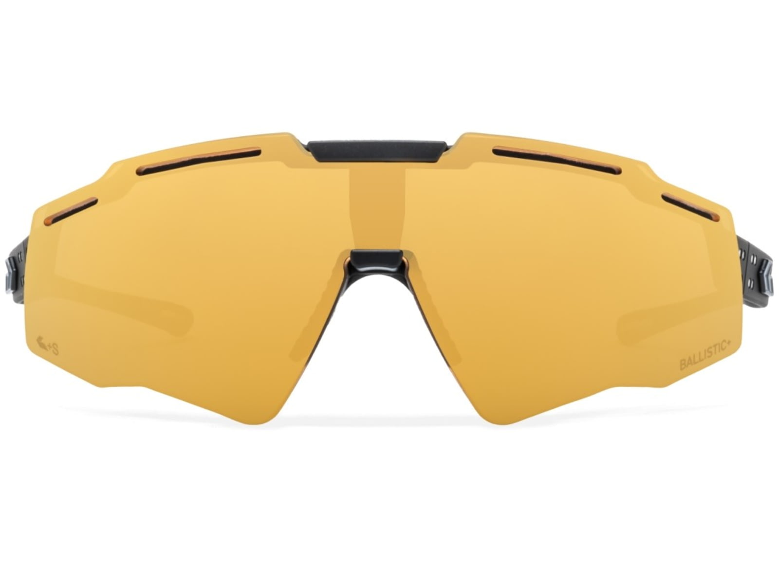 Gatorz Blastshield B2 Sunglasses Black Matte Black Logo MilSpec Ballistic Rose Gold Mirror w/ Anti-Fog ANSI Z87.1 Black One Size