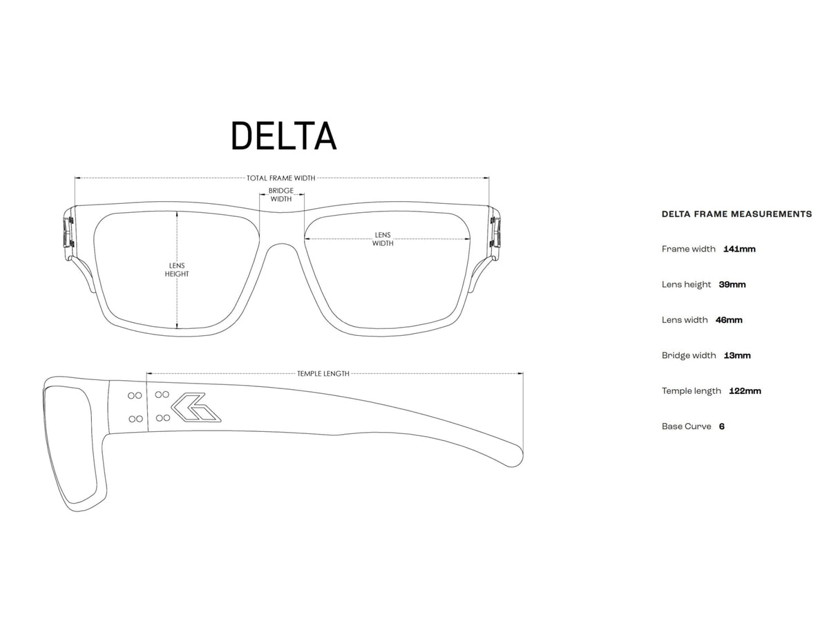 Gatorz Kershaw Delta Sunglasses Black Frame Sunburst Lense Black Medium 841235128226