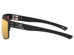Gatorz Rig Sunglasses Black Frame with Silver Logo OPz Rose Gold Mirror Lenses