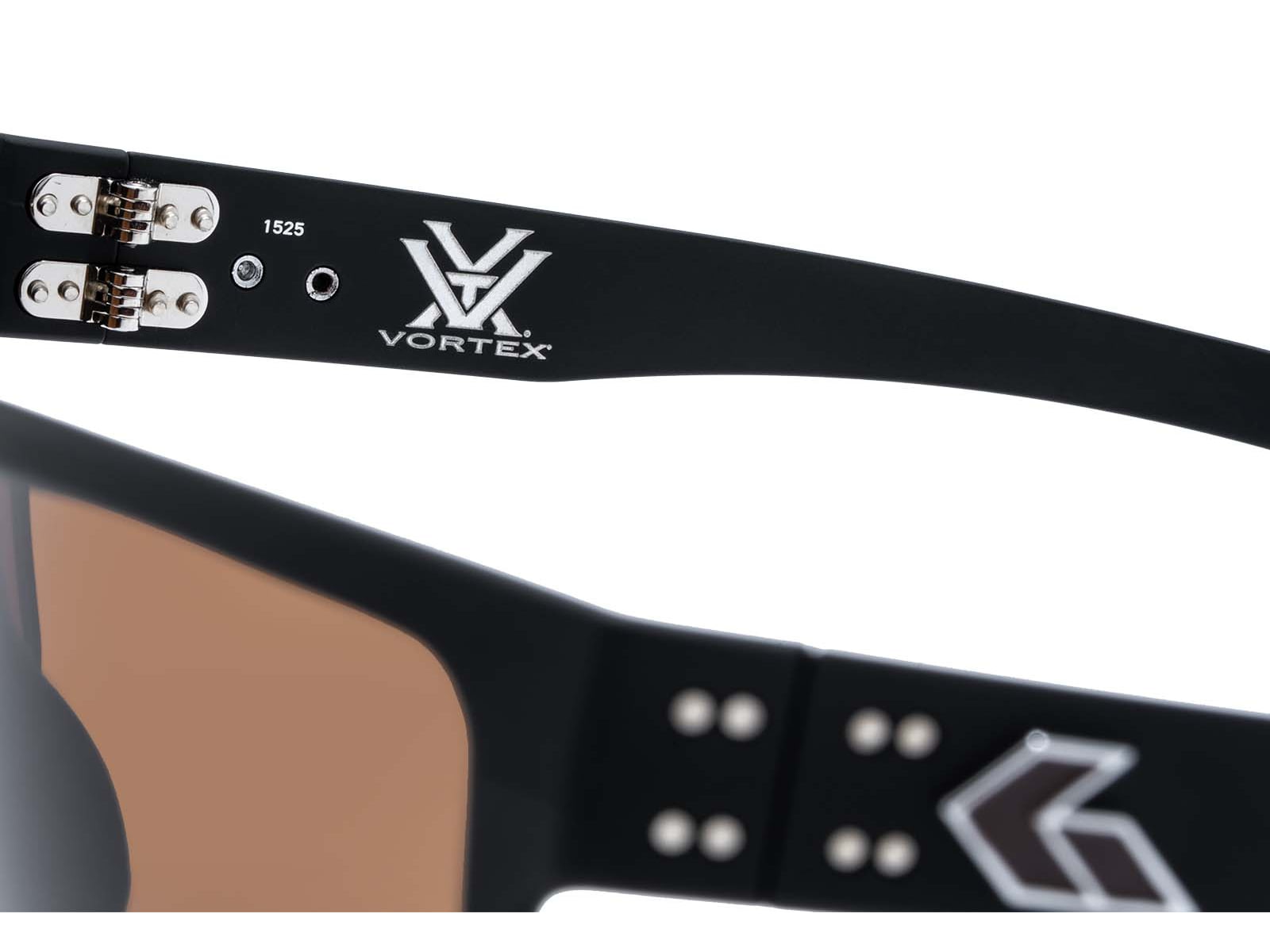 Gatorz Rig Vortex Sunglasses Black Frame Brown High Contrast MilSpec Ballistic Optimized Polarized Lens with Anti-Reflective Coating Black/Brown Large
