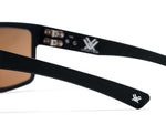 Gatorz Rig Vortex Sunglasses Black Frame Brown High Contrast MilSpec Ballistic Optimized Polarized Lens with Anti-Reflective Coating Black/Brown Large