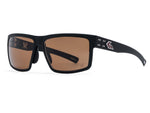 Gatorz Rig Vortex Sunglasses Black Frame Brown High Contrast MilSpec Ballistic Optimized Polarized Lens with Anti-Reflective Coating Black/Brown Large