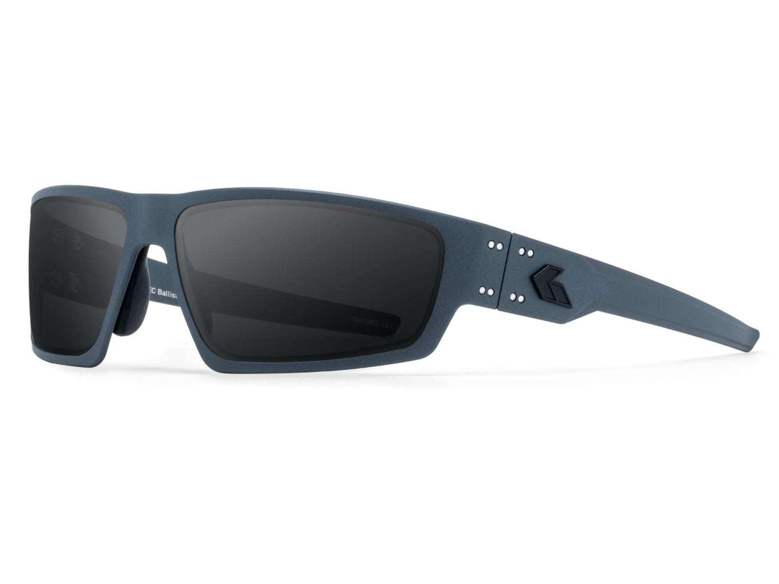 Gatorz Warhawk Sunglasses Black Silver Logo Smoke Black One Size