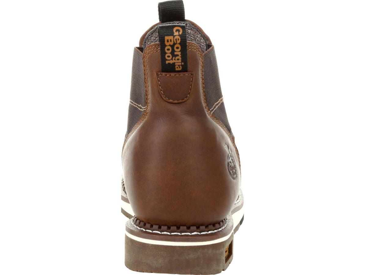 Georgia Boot AMP LT Wedge Steel Toe Waterproof Chelsea Work Boot - Men's