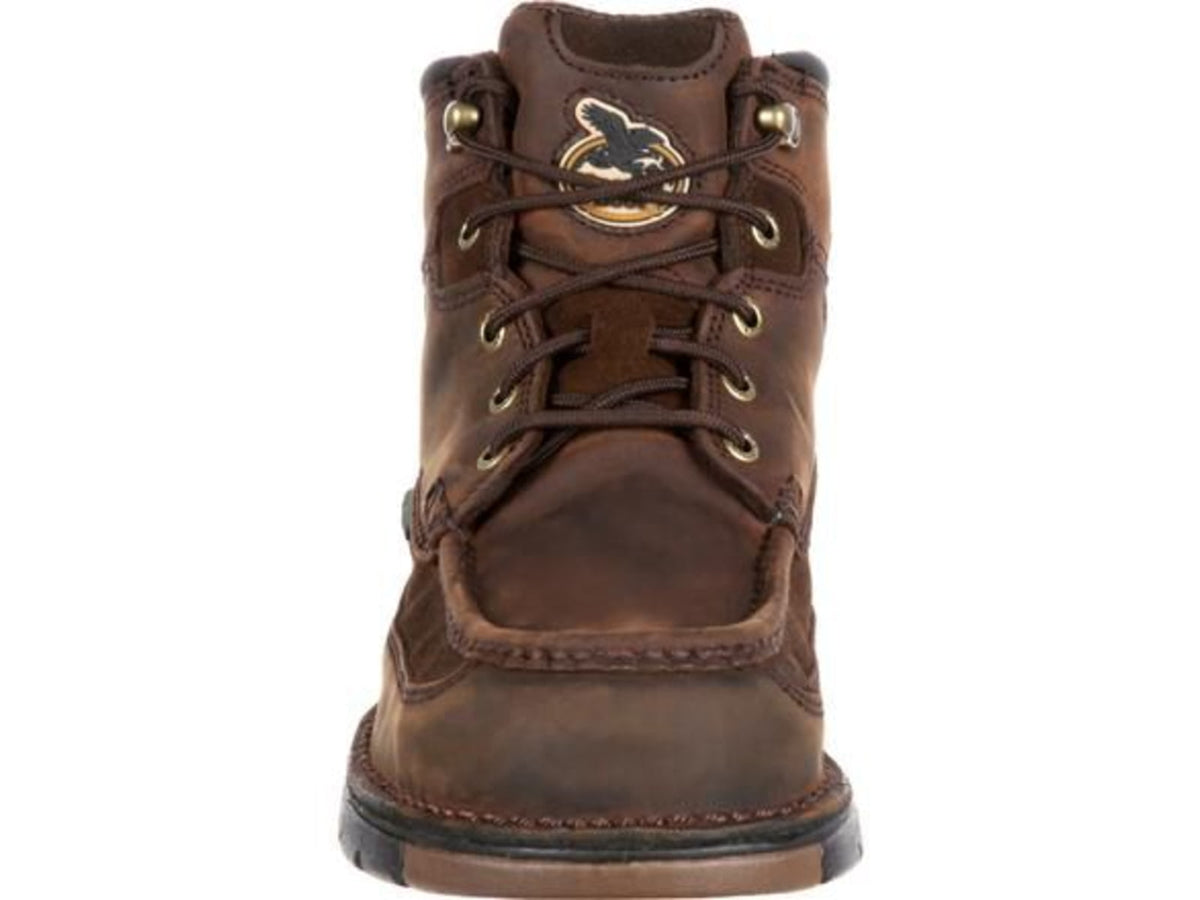 Georgia Boot Athens Waterproof 6 inch Work Boot w/Steel Toe - Men's Brown 9 Wide