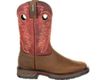 Georgia Boot Carbo-Tec Waterproof 11 inch Pull-On Boot - Men's Brown/Red