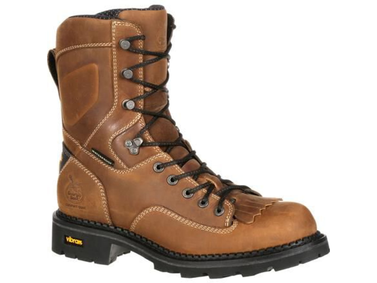 Georgia Boot Comfort Core Waterproof Logger 8 inch Work Boot w/Composite Toe - Men's Crazy Horse