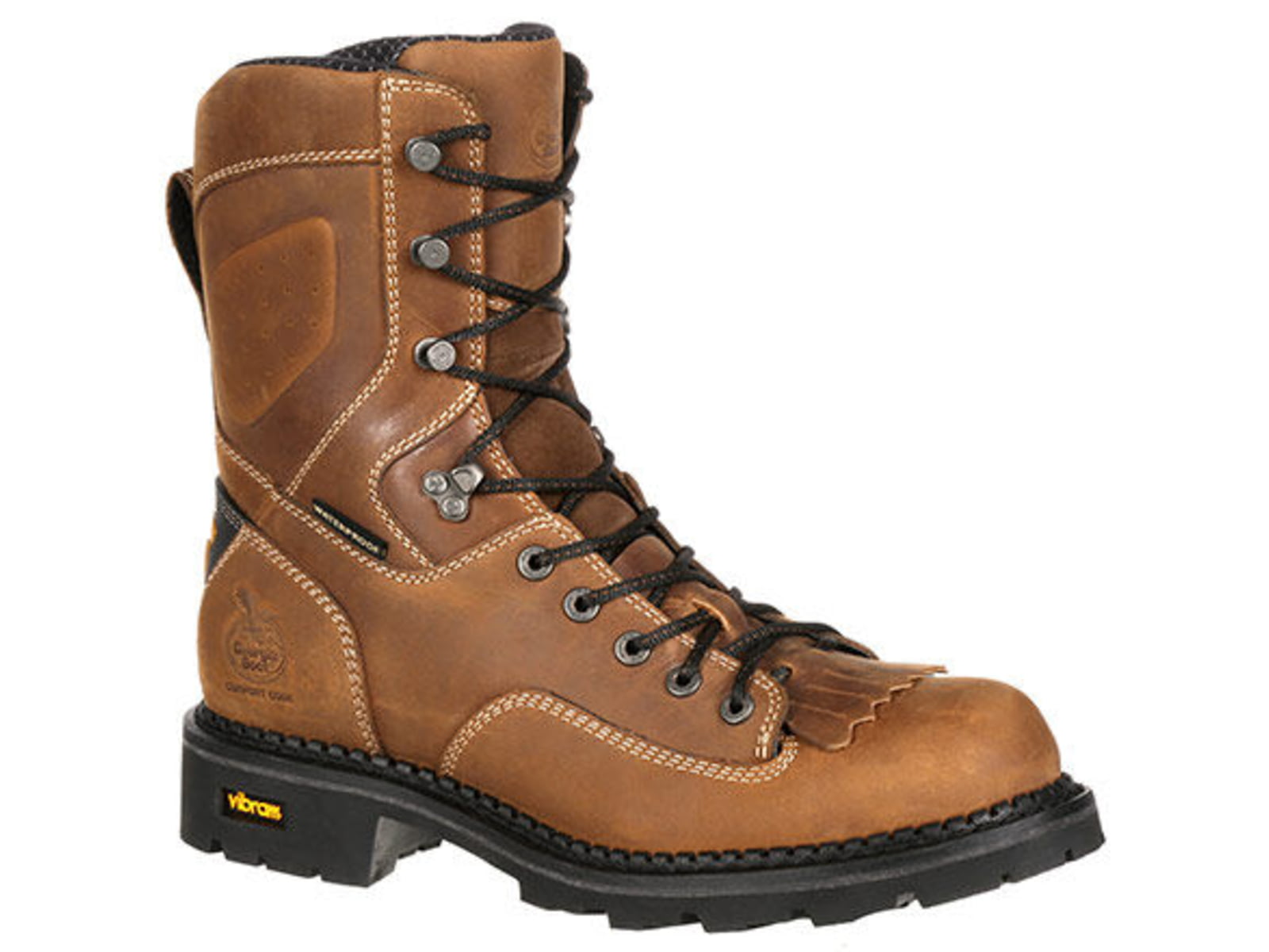 Georgia Boot Comfort Core Waterproof Low-Heel Logger 8 inch Work Boot - Men's Crazy Horse