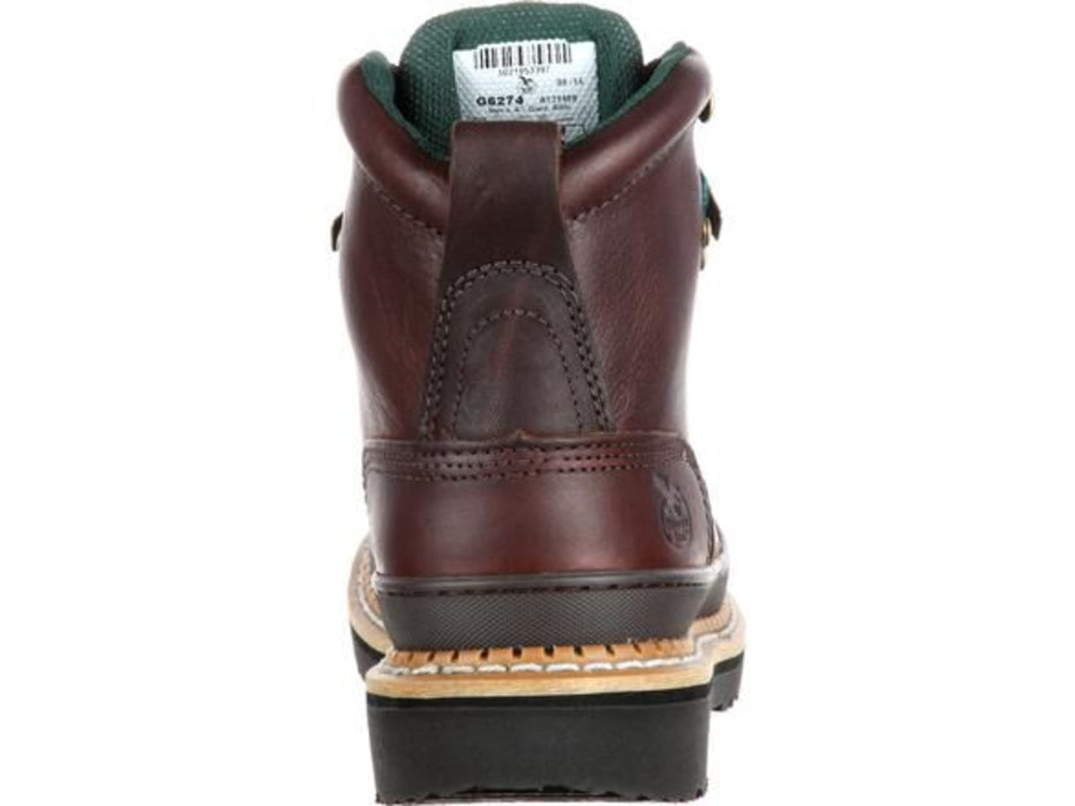 Georgia Boot Giant 6 inch Work Boot w/Steel Toe - Men's Soggy Brown