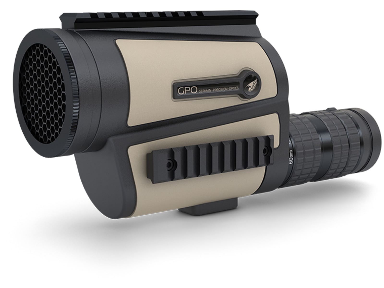 German Precision Optics GPOTAC 45 15-45x60 Spotting Scope Straight Black/Desert Sand