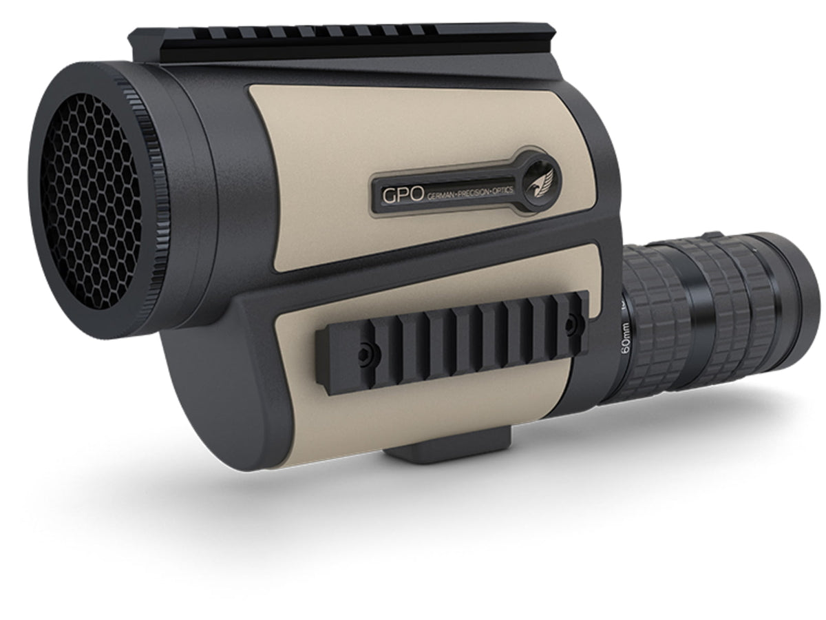 German Precision Optics GPOTAC 45 15-45x60 Spotting Scope Straight Black/Desert Sand