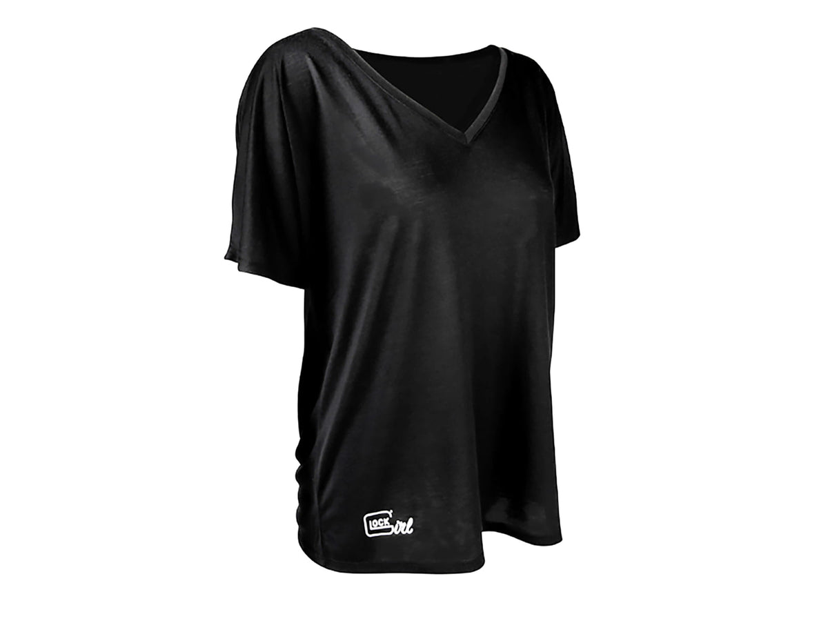 Glock Girl Relaxed V-Neck T-Shirt - Women's Black Large