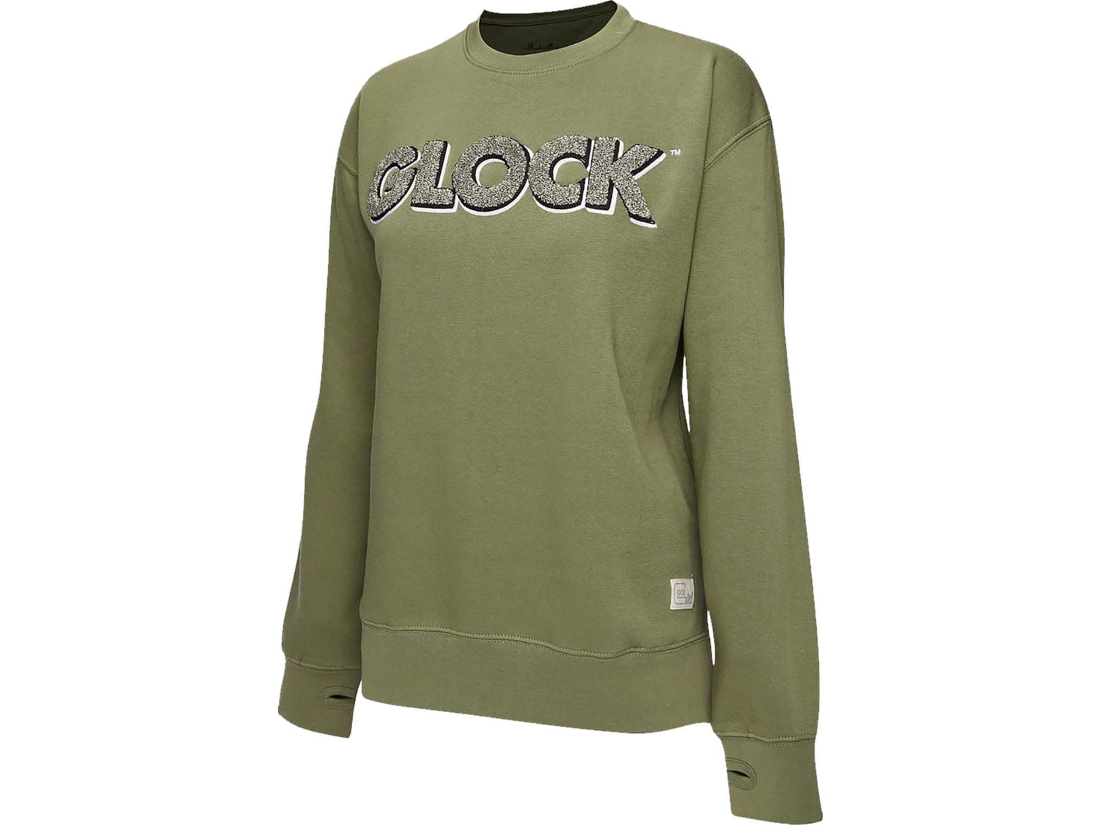 Glock Crewneck Raglan Fleece Olive Cotton/Polyester Long Sleeve XL AP96263