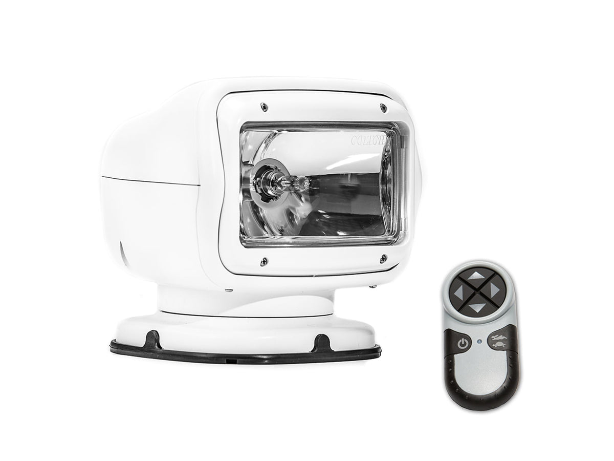 GoLight 2000GT White Halogen 225000 Candela Searchlight w/ Wireless Handheld Remote White 2000GT