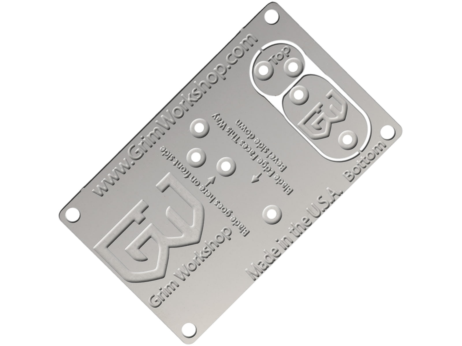 Grim Workshop Cordage Making Card Surgical Grade Stainless Construction 3.38in x 2.13in x 0.25in GWCORDCRD