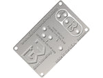 Grim Workshop Cordage Making Card Surgical Grade Stainless Construction 3.38in x 2.13in x 0.25in GWCORDCRD