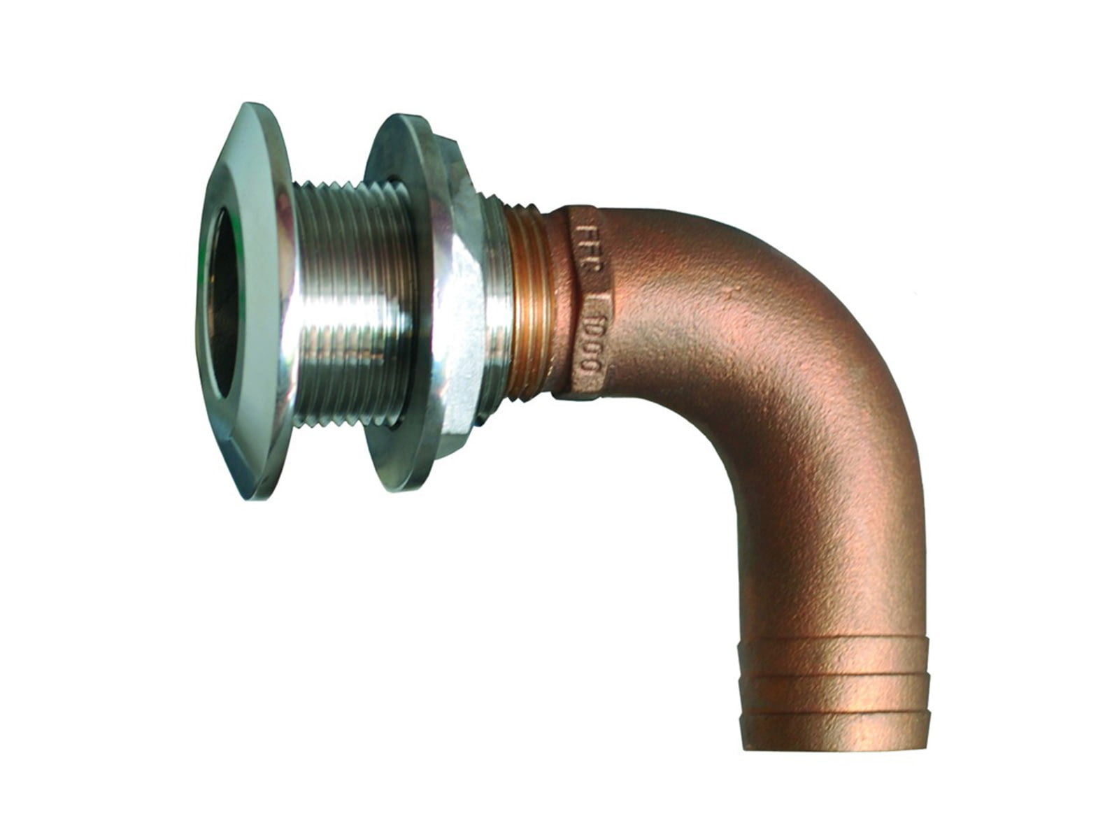 GROCO 90 Degree Hose Thru-Hull Fitting 1-1/2" HTHC-1500-S