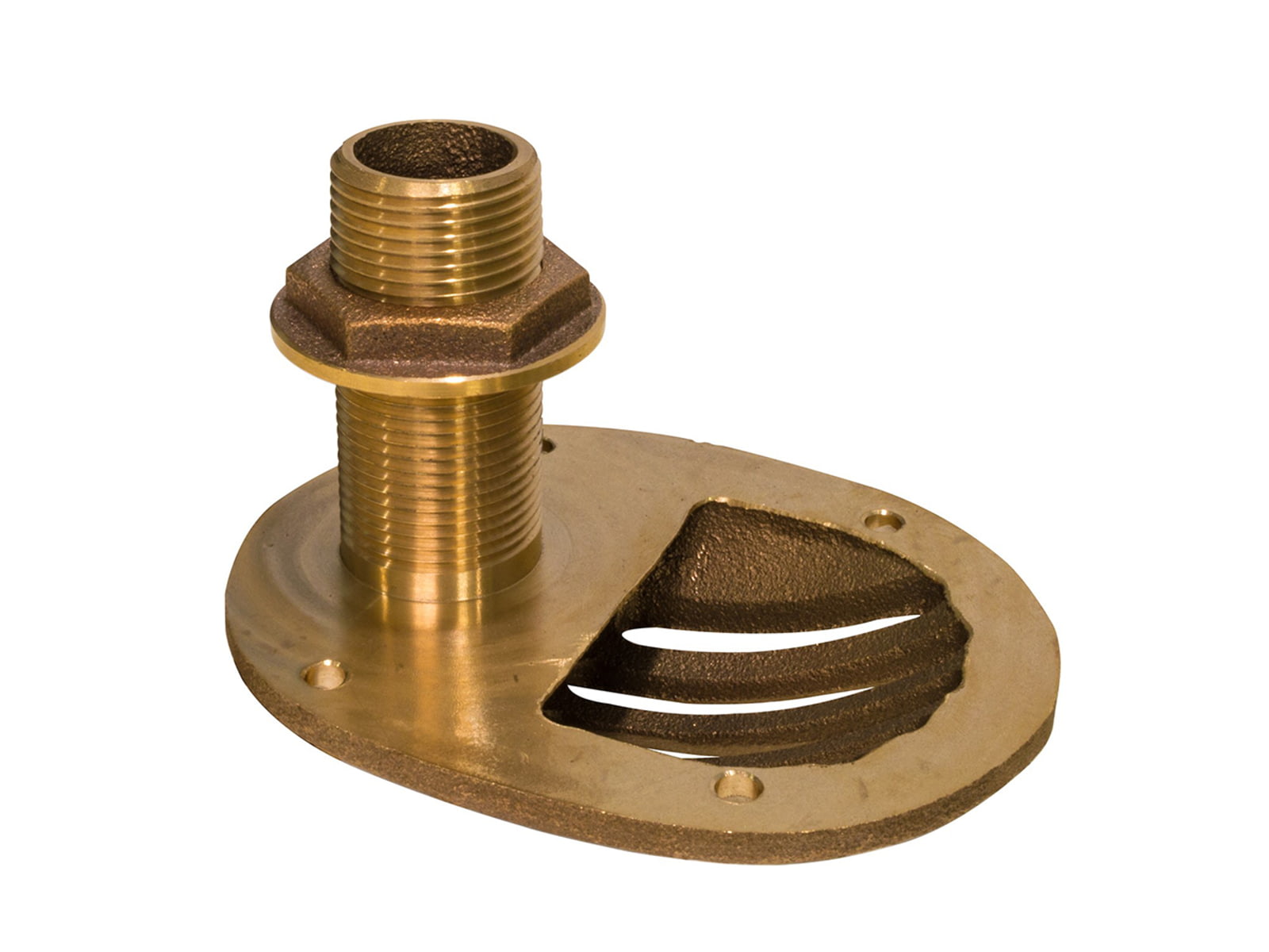 GROCO Bronze Combo Scoop Thru-Hull w/Nut 2" STH-2000-W