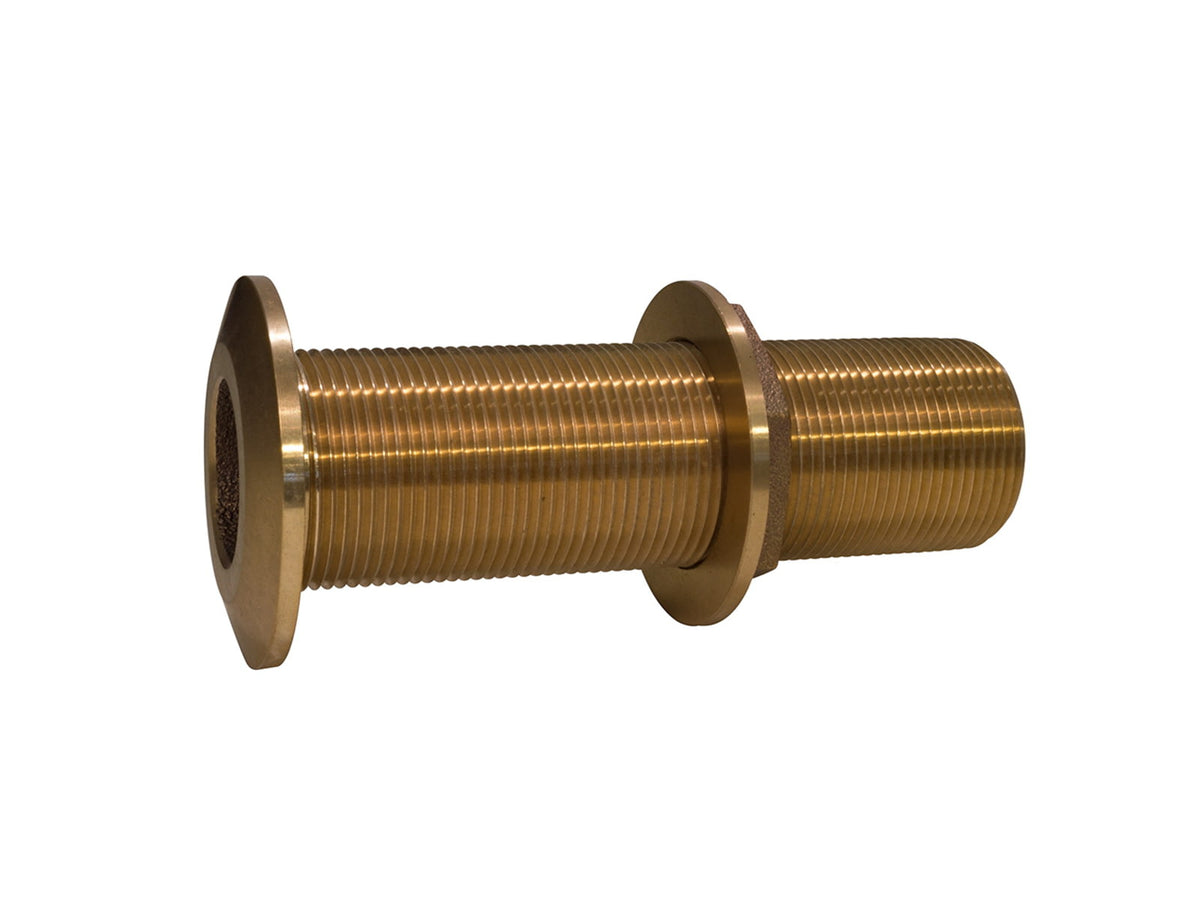 GROCO Bronze Extra Long Thru-Hull Fitting w/Nut 1" THXL-1000-W