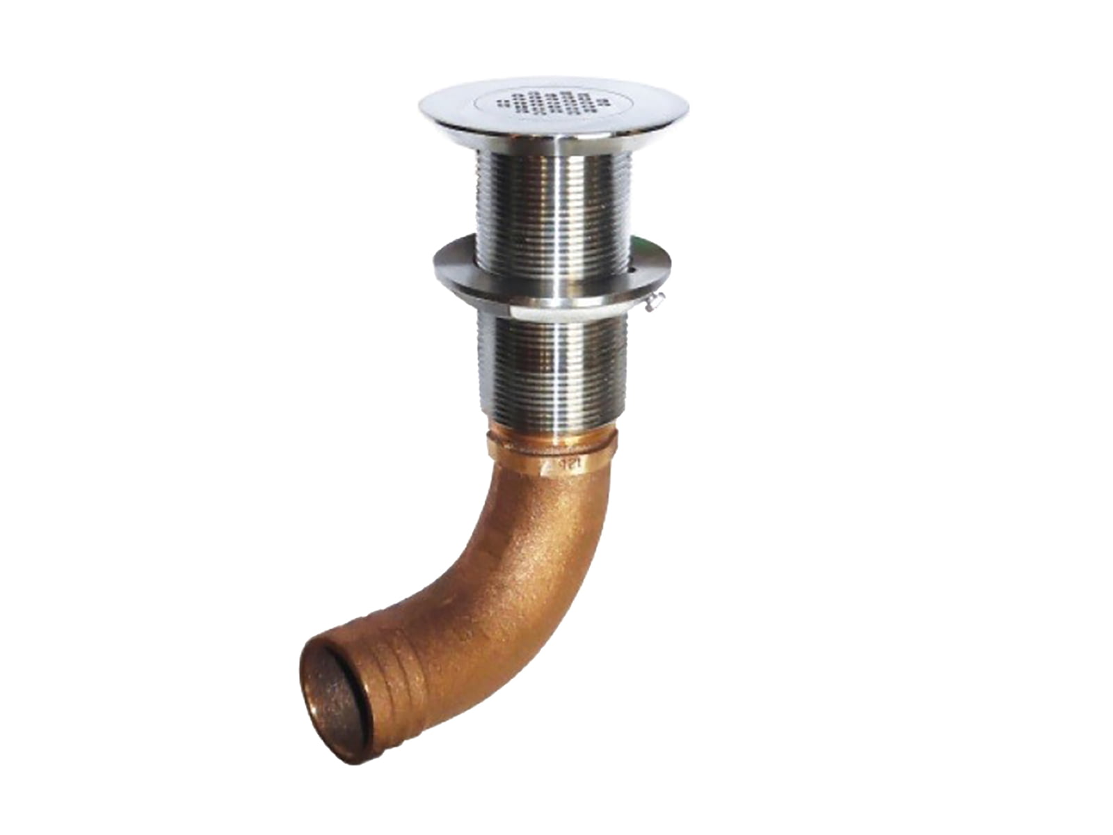 GROCO Hose Barb Stainless Straight Deck Drain 1-1/2" SCUS-1500