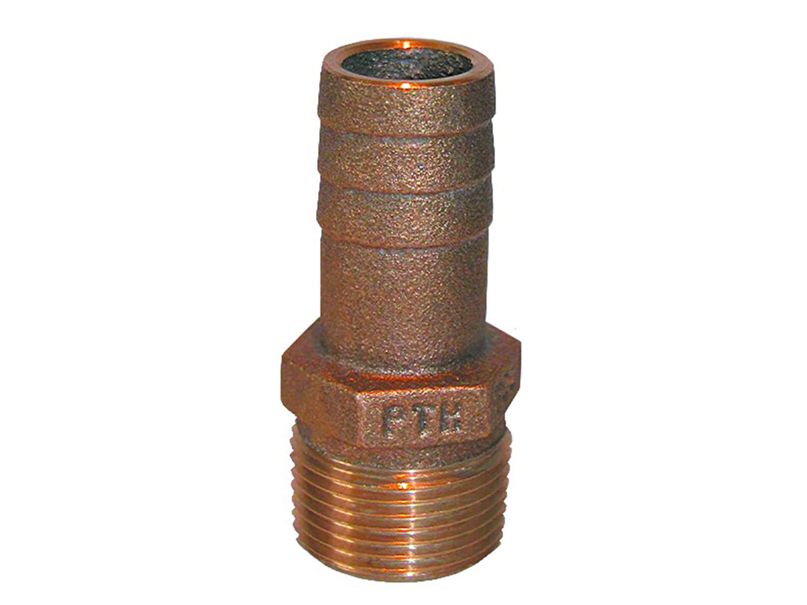 GROCO NPT x 1/2" ID Bronze Pipe to Hose Straight Fitting 1/2" PTH-500