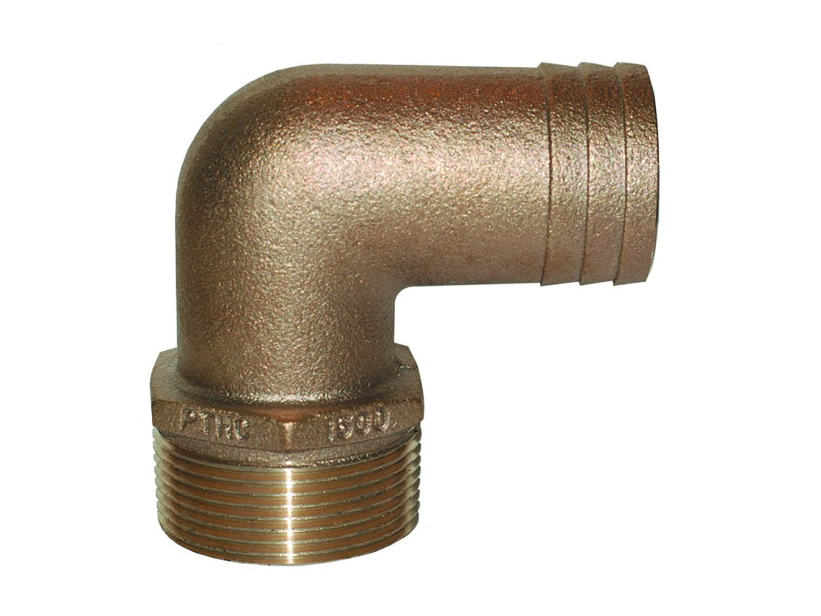 GROCO NPT x 3/4" ID Bronze 90 Degree Pipe to Hose Fitting Standard Flow Elbow 3/4" PTHC-750