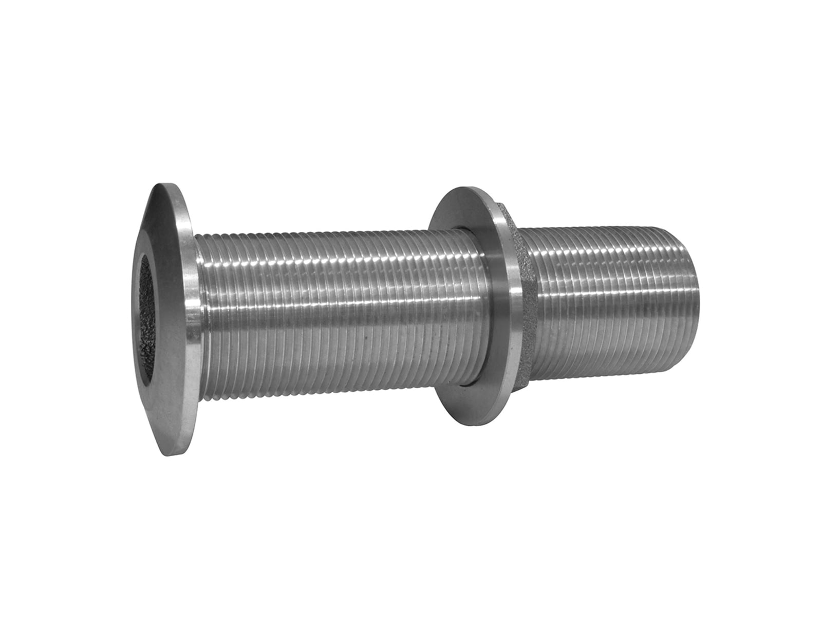 GROCO Stainless Steel Extra Long Thru-Hull Fitting w/Nut 2" THXL-2000-WS