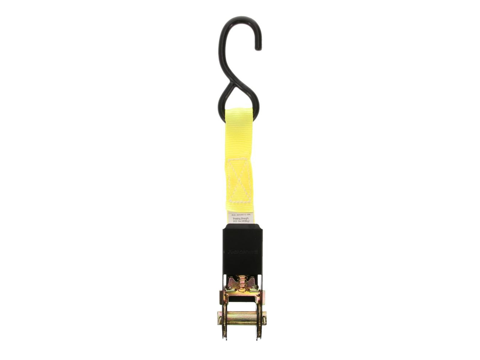 Gsm Muddy Ratchet Straps 1" x 10 ft High-Vis Yellow 4/ct MUD-SDHVRS10-4PK