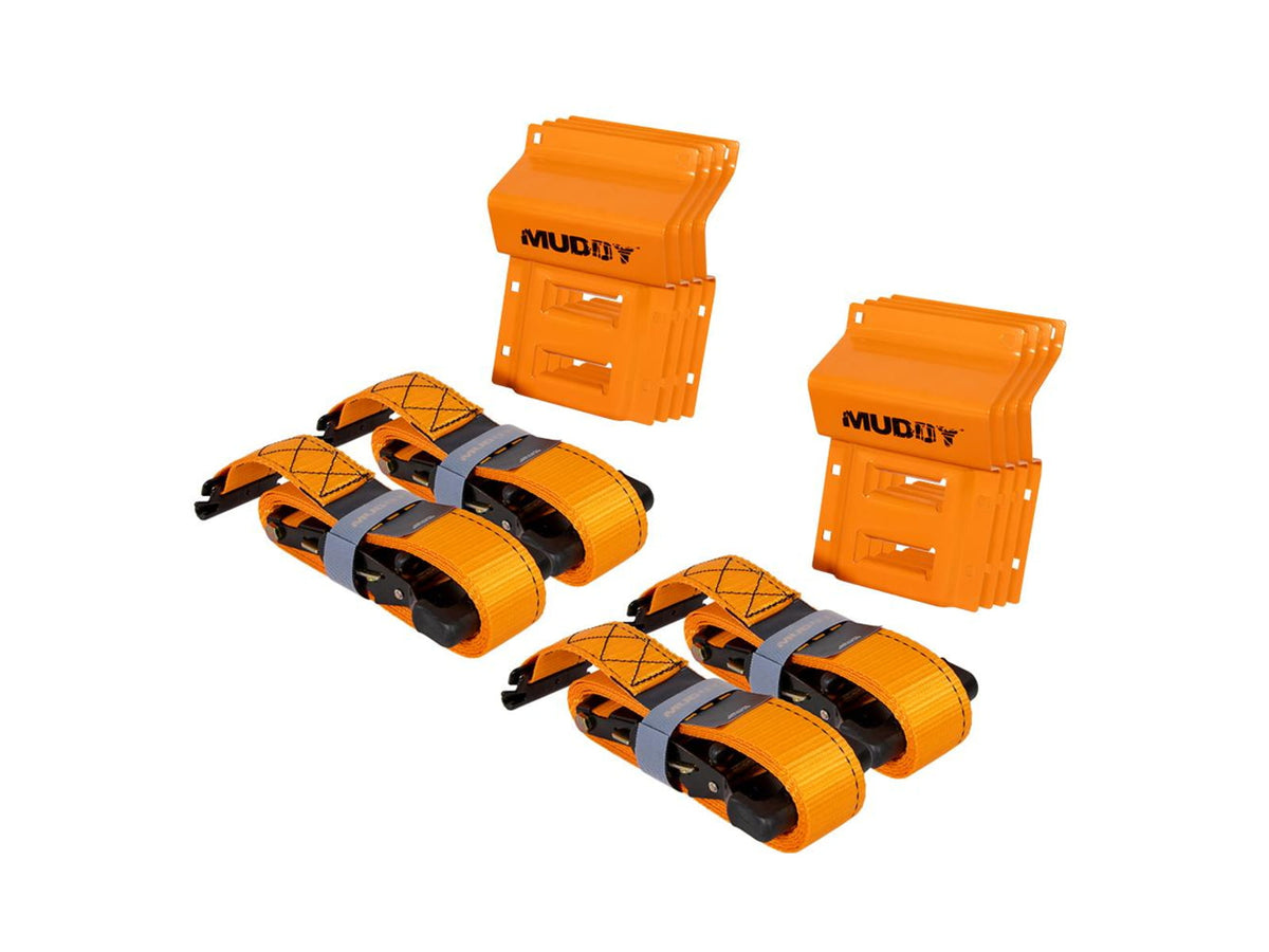 Gsm Muddy UTV Wheel Chock Tie-Down Kit Orange 4/ct MUD-WCTDK-4PK