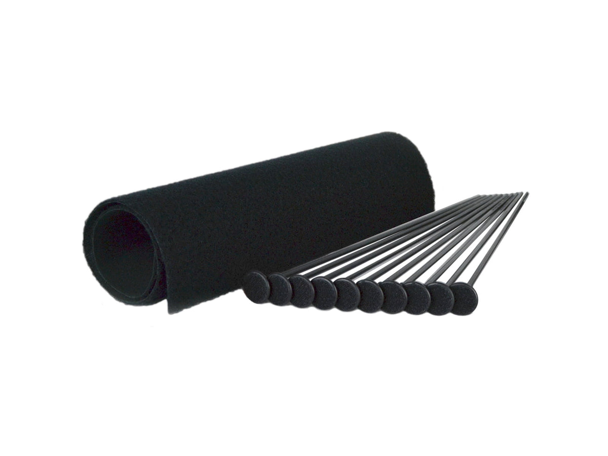Gun Storage Solutions Rifle Rods Fit .22 Caliber and Larger 16 Length Black Includes 15x19 Shelf Liner 10 Pack RR10SK-BL