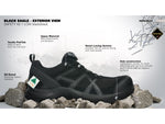 HAIX 42.1 Low Black Eagle Safety Boot 8.5US Wide Black