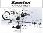 Hamskea Epsilon Arrow Rest w/Universal Bracket Left Hand Black
