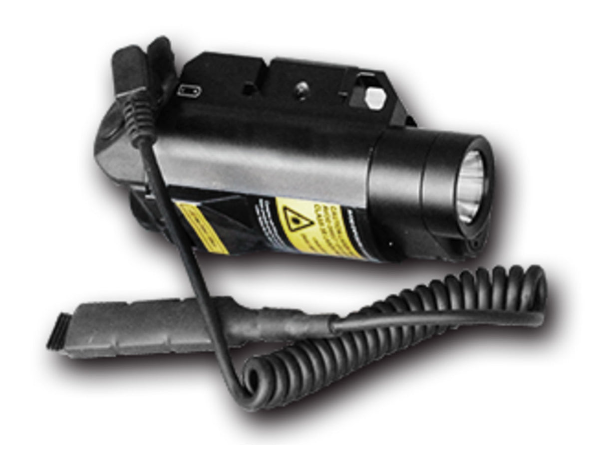 Hawk Gazer FLG-7 LED Flashlight/Green Laser Combo Black Low Profile LG-HG-FLG-7
