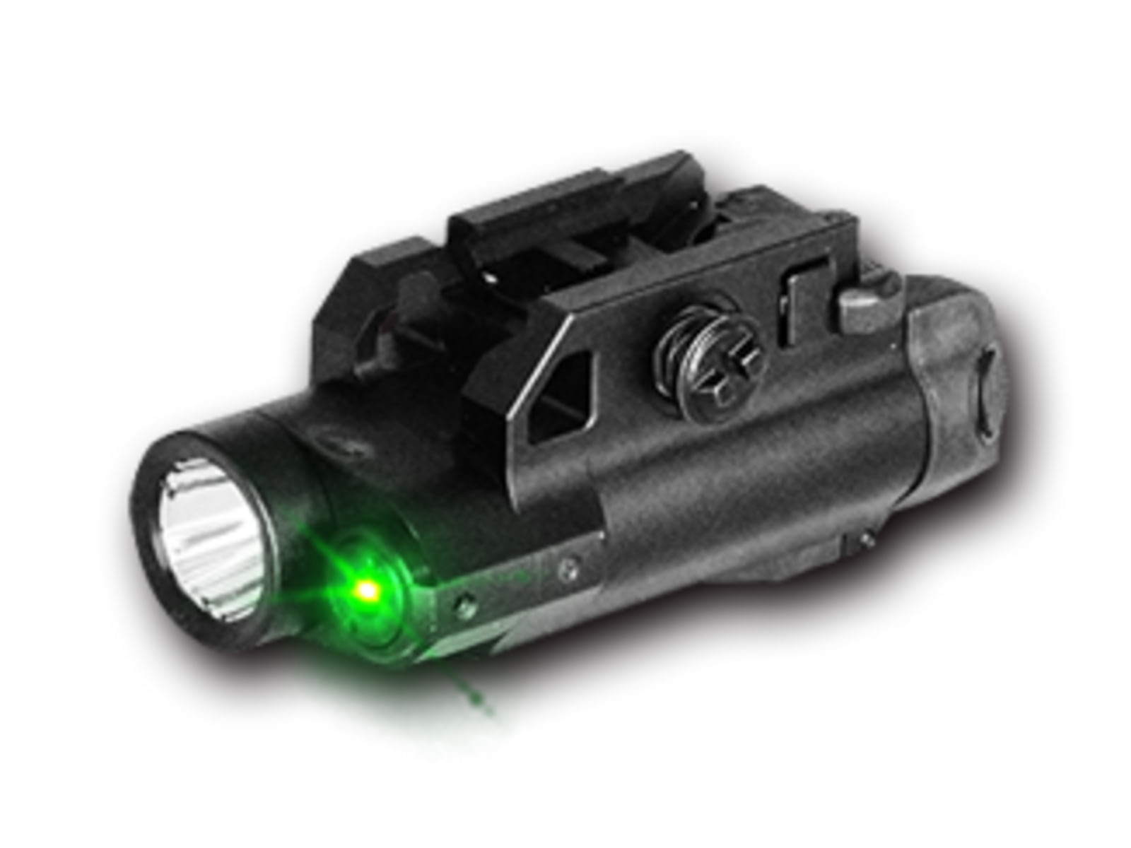 Hawk Gazer FLG-7 LED Flashlight/Green Laser Combo Black Low Profile LG-HG-FLG-7