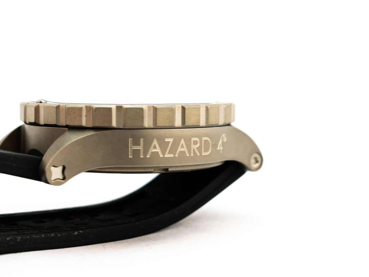 Hazard 4 Heavy Water Diver Snowfield B Unisex Analog Watch 50mm Silver HWD-TI-WK-GGYG