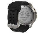Hazard 4 Heavy Water Diver BlackTie B Bracelet Unisex Analog Watch 50mm Silver Ti Bracelet Nylon HWD-TI-B-KW-GGYG