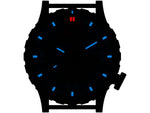 Hazard 4 Heavy Water Diver BlackTie B Bracelet Unisex Analog Watch 50mm Silver Ti Bracelet Nylon HWD-TI-B-KW-GGYG