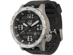 Hazard 4 Heavy Water Diver BlackTie B Bracelet Unisex Analog Watch 50mm Silver Ti Bracelet Nylon HWD-TI-B-KW-GGYG