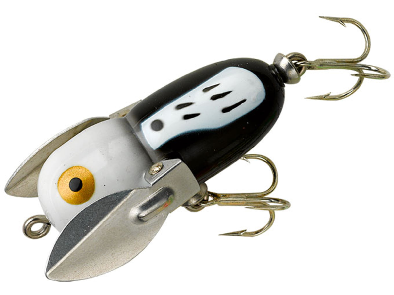 Heddon Tiny Crazy Crawler Topwater Fishing Lure 1-3/4in 1/4 oz Black Hornet