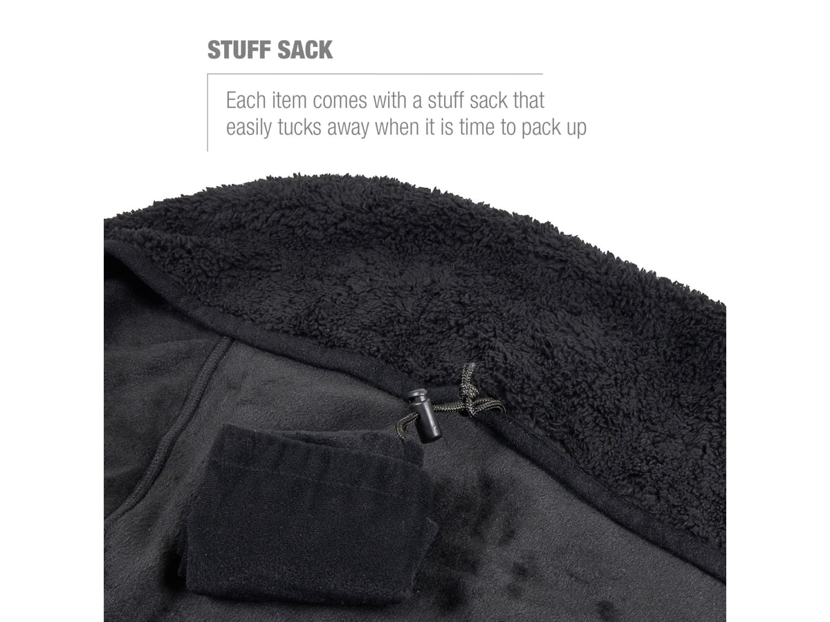 Helinox High-Back Seat Warmer Sunset/Beach Chair Black Fleece