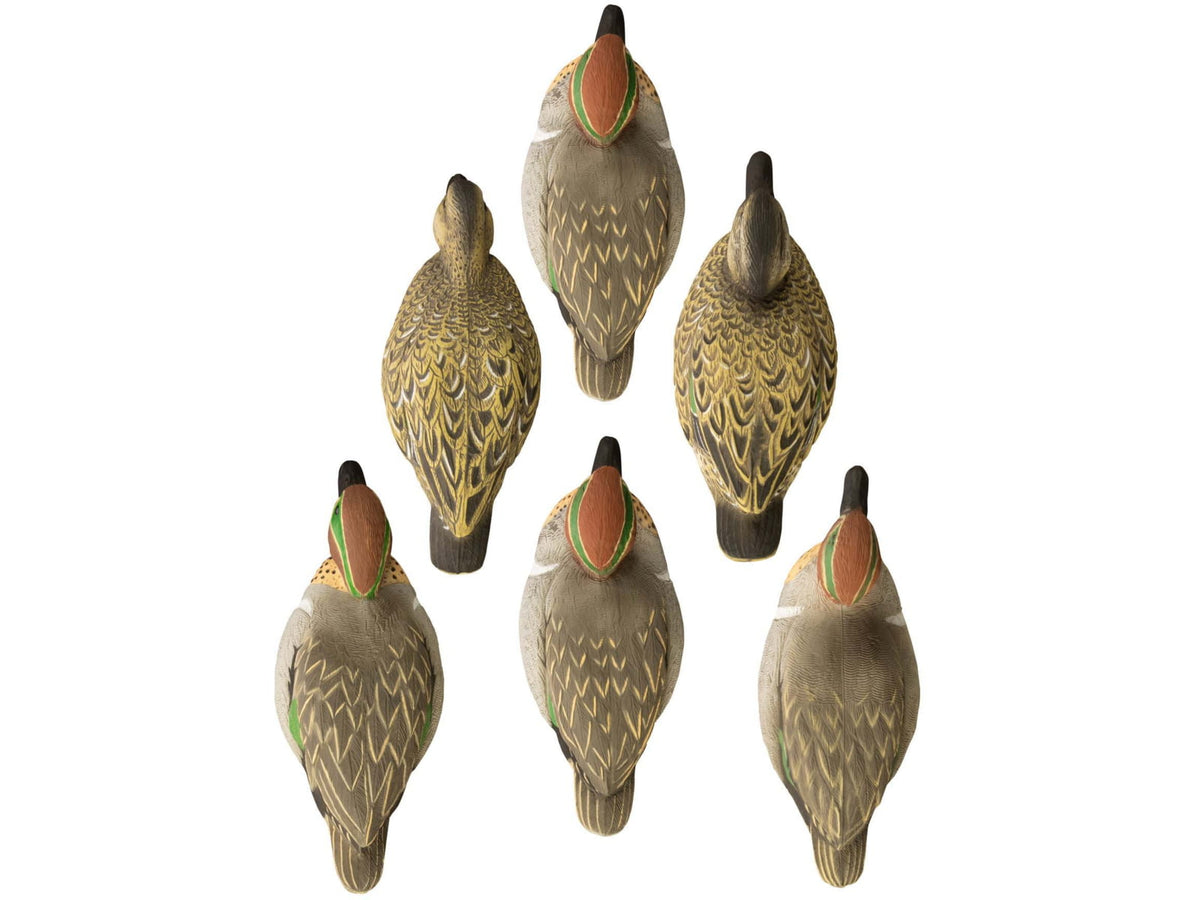 Higdon Outdoors Standard Green Wing Teal Pack Multi Color Foam Filled 6 Pack 19943