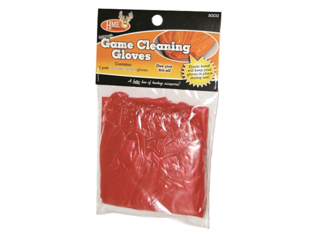 Hme Products Hme Game Cleaning Glove Shoulder Length Orange 1 Pair