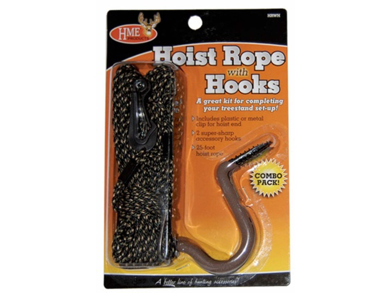 HME Products Hoist Rope w/ Hooks 25 ft HME-HRWH