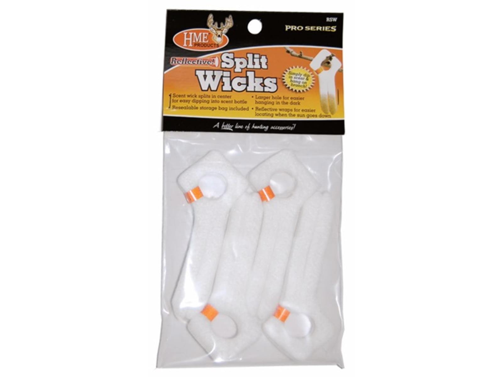 HME Products Reflective Split Wick Pack of 4 HME-RSW