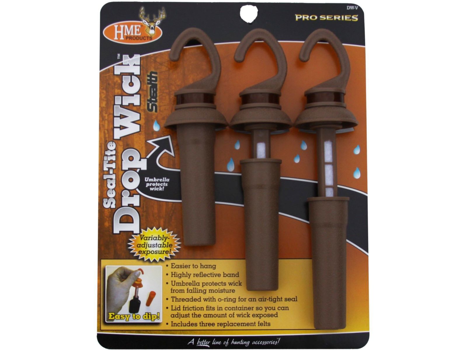 HME Products Seal-Tite Drop Wick Olive Pack of 3 HME-DW-V
