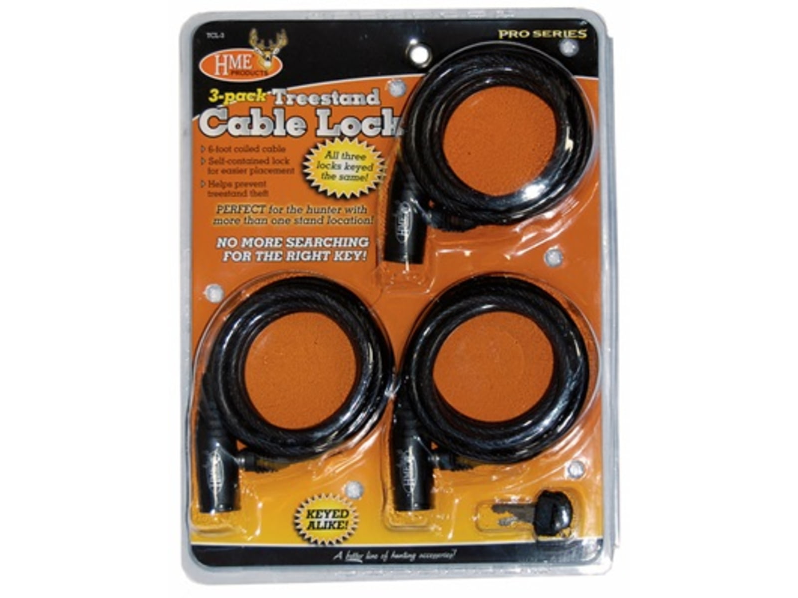 HME Products Treestand Cable Lock Pack of 3 HME-TCL-3