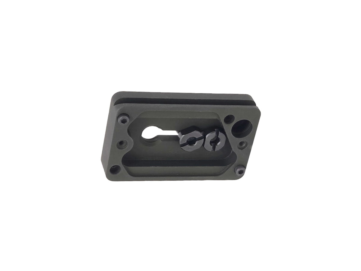 Hog Saddle JC-Arca Dual Bolt QD Plate Green JC-Arca QD