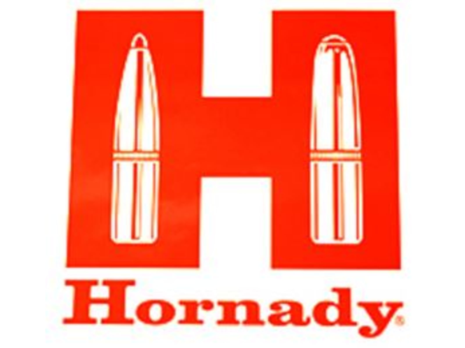 Hornady Red Logo Sticker Box Red/White