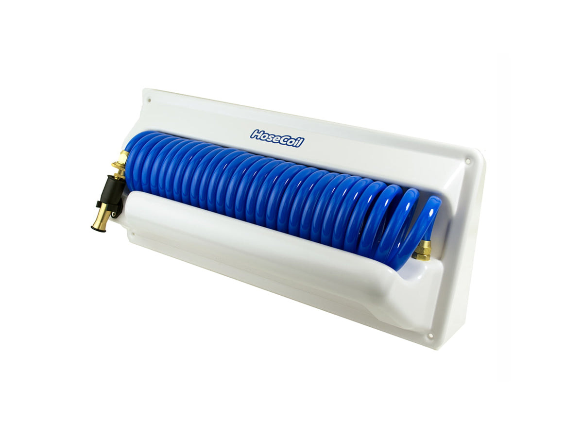HoseCoil Mount Enclosure w/Additional 5' Feeder Hose Horizontal HC25H2